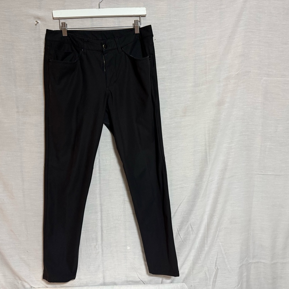 lululemon athletica Black Stretch Pants with Button Waist